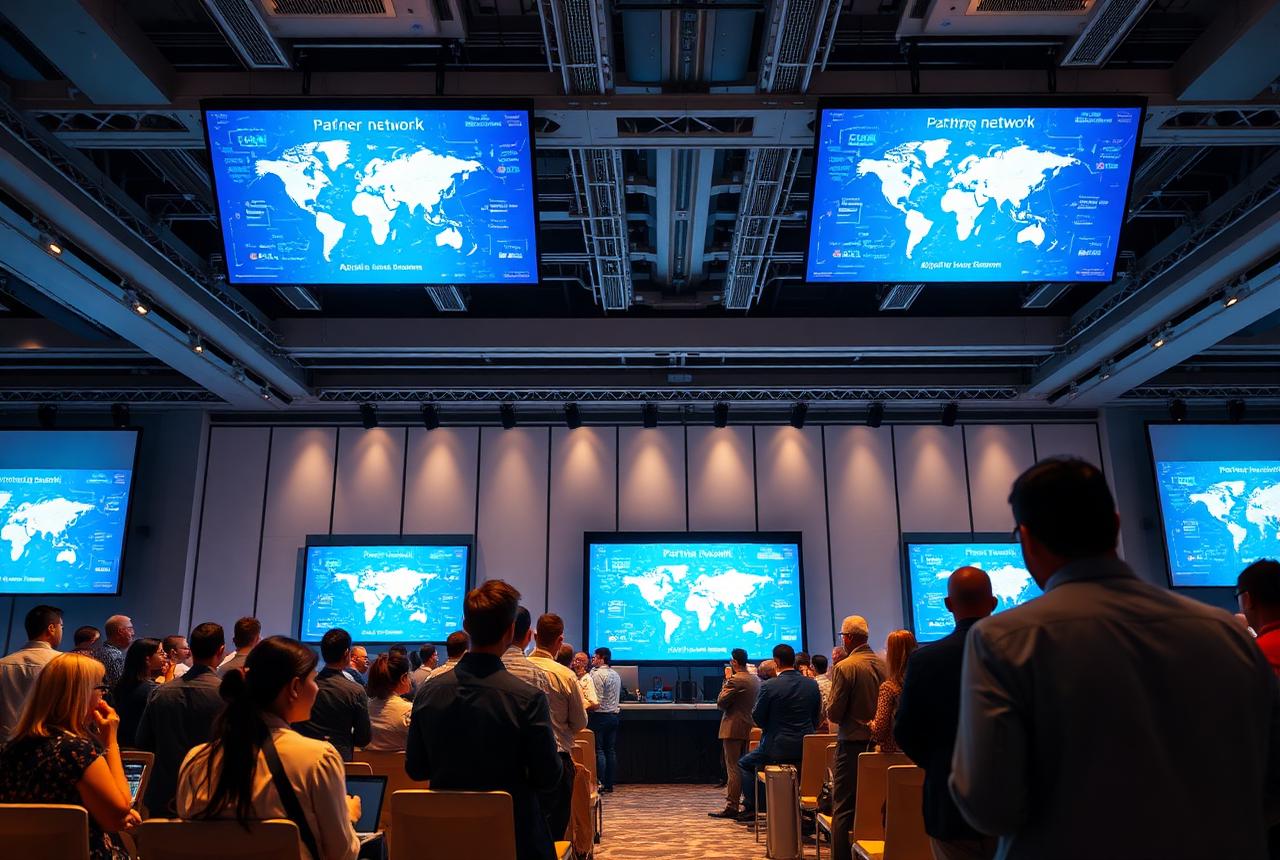 Affiliate professionals networking at an international partner summit